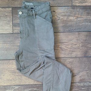 Reitmans Army Green High Rise Cargo Skinny Jeans